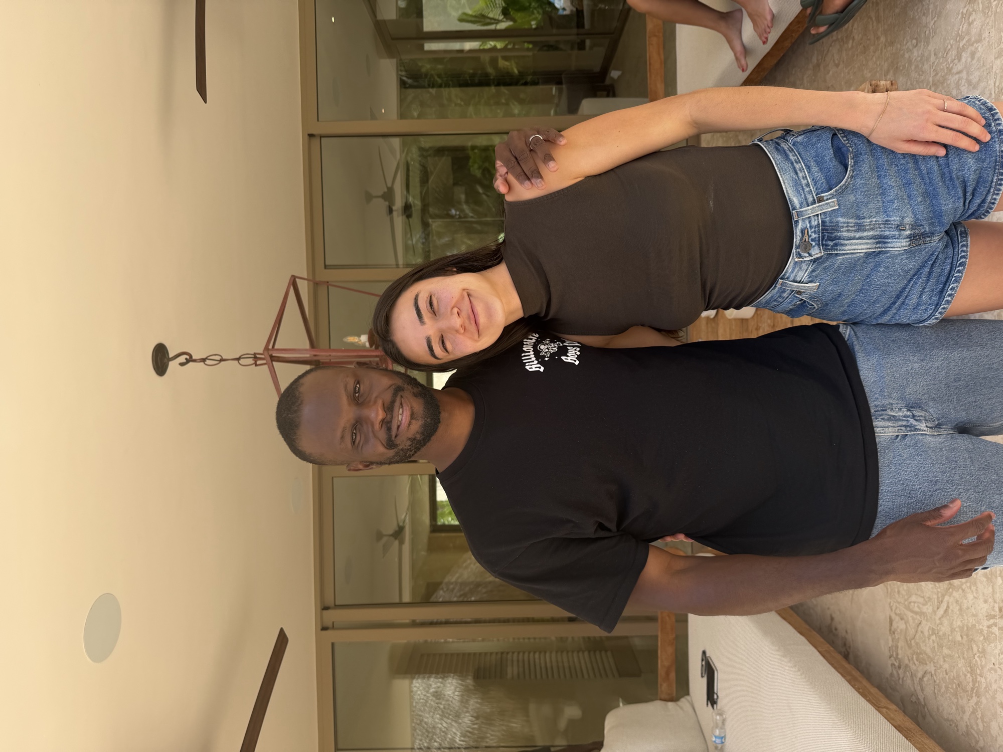 Vitoria Okuyama with her mentor Tobi Oluwole